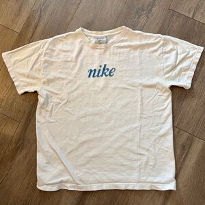 Vintage Nike Centre Spell-out White Shirt Medium